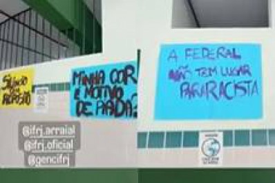 Alunos do IFRJ protestam após fala racista de estudante