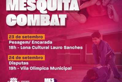 Ginásio da Vila Olímpica será palco do Mesquita Combat neste sábado (24)