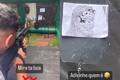 'A Fazenda 14': Família de Deolane Bezerra usa fotos de rivais da peoa em tiro ao alvo