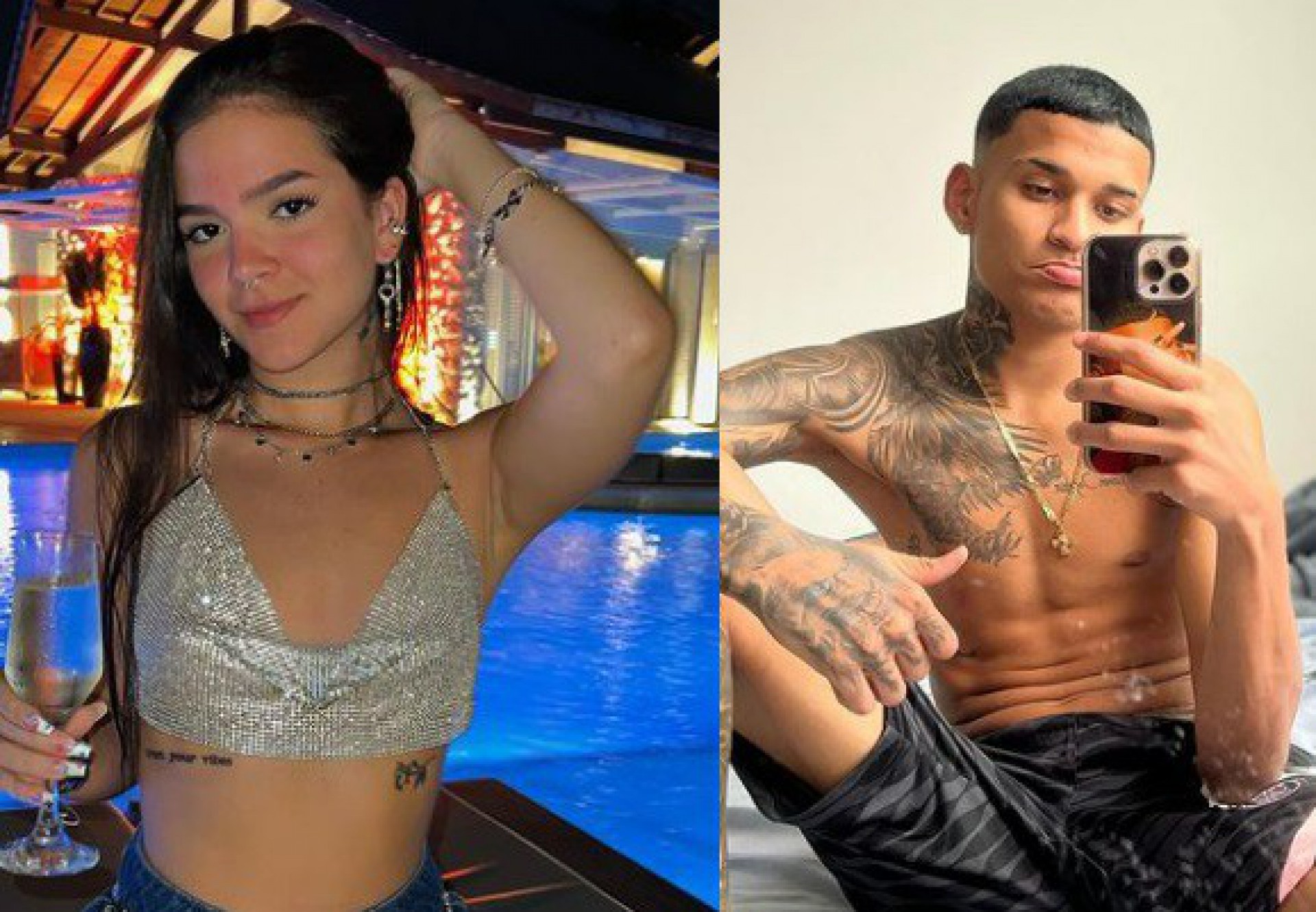 Mel Maia dá corte em Anderson Neiff durante transmissão ao vivo - Reprodução do Instagram