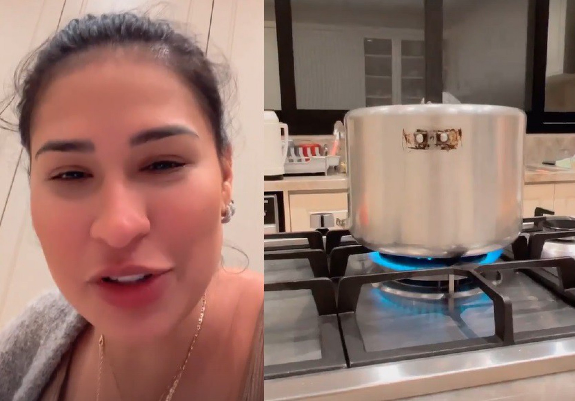 Simone mostra panela de pressão sem cabo para os internautas - Reprodução de vídeo