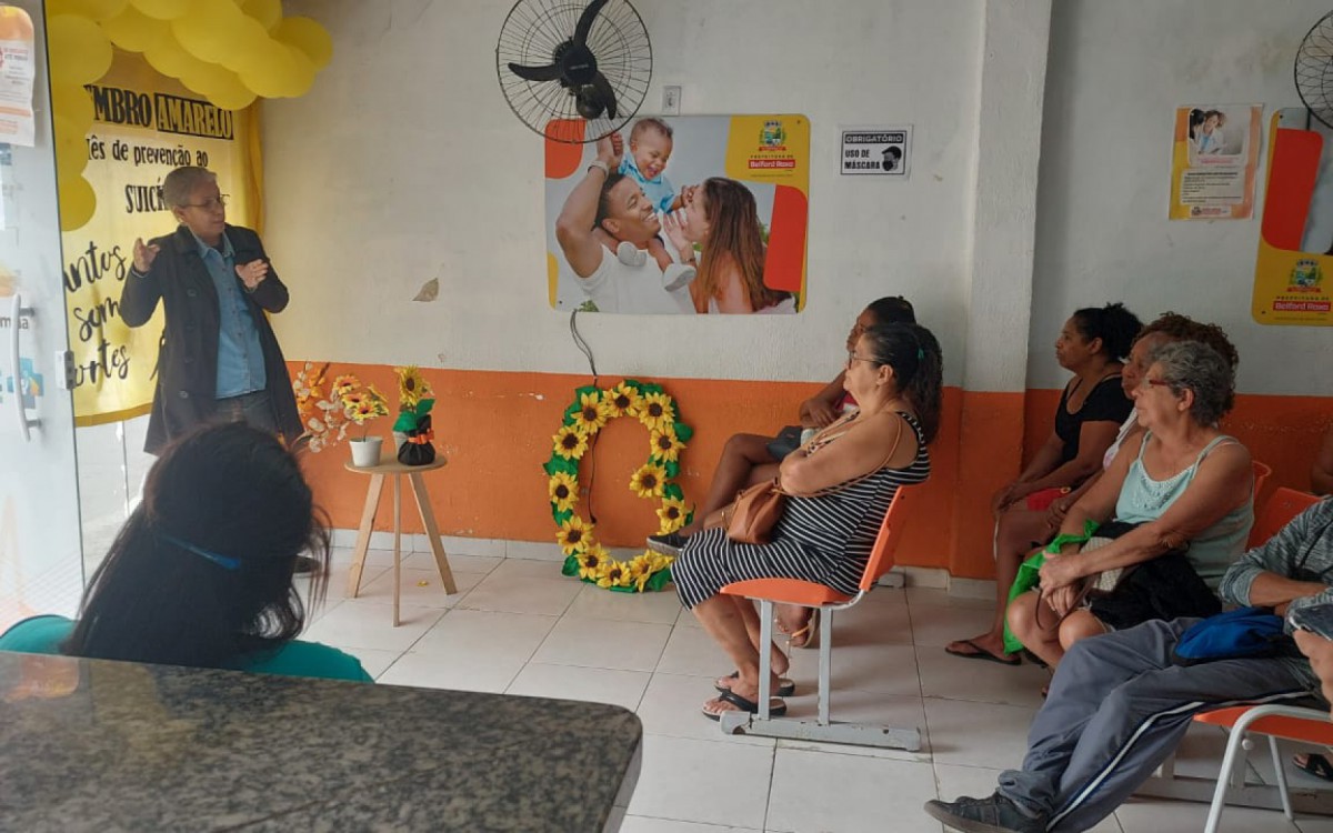 A psic&oacute;loga Miriam Iara palestrou na USF Casemiro Meirelles