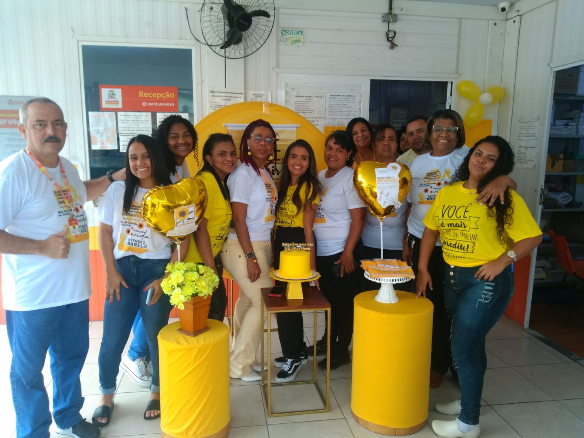 Equipe da USF Vilar Novo na Campanha do Setembro Amarelo - Divulga&ccedil;&atilde;o