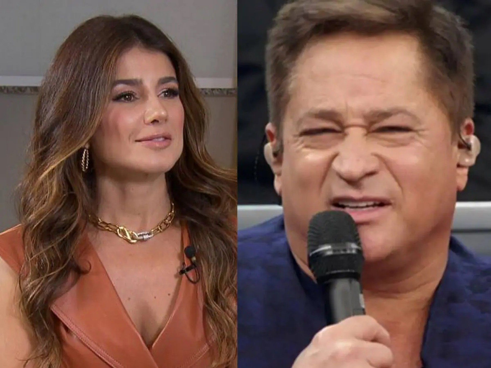Paula Fernandes fala sobre suposta briga com Leonardo - Reprodução / Rede Record / TV Globo