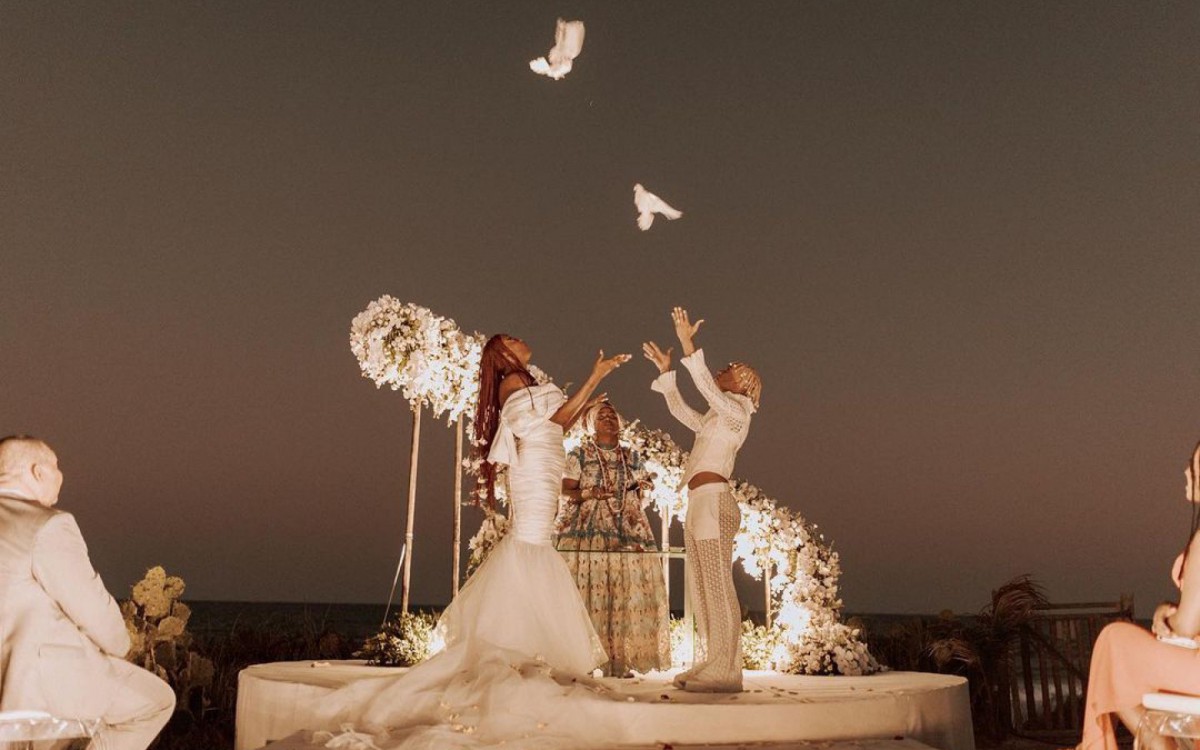 Majur selou a união com Josué Amazonas, em Salvador, nesta segunda-feira - Reprodução/Instagram