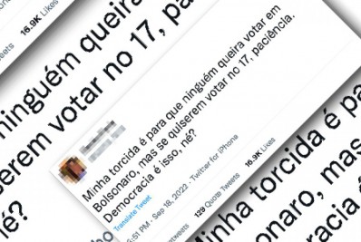 Tuíte engana ao indicar o 17 como número de urna de Bolsonaro nas eleições de 2022