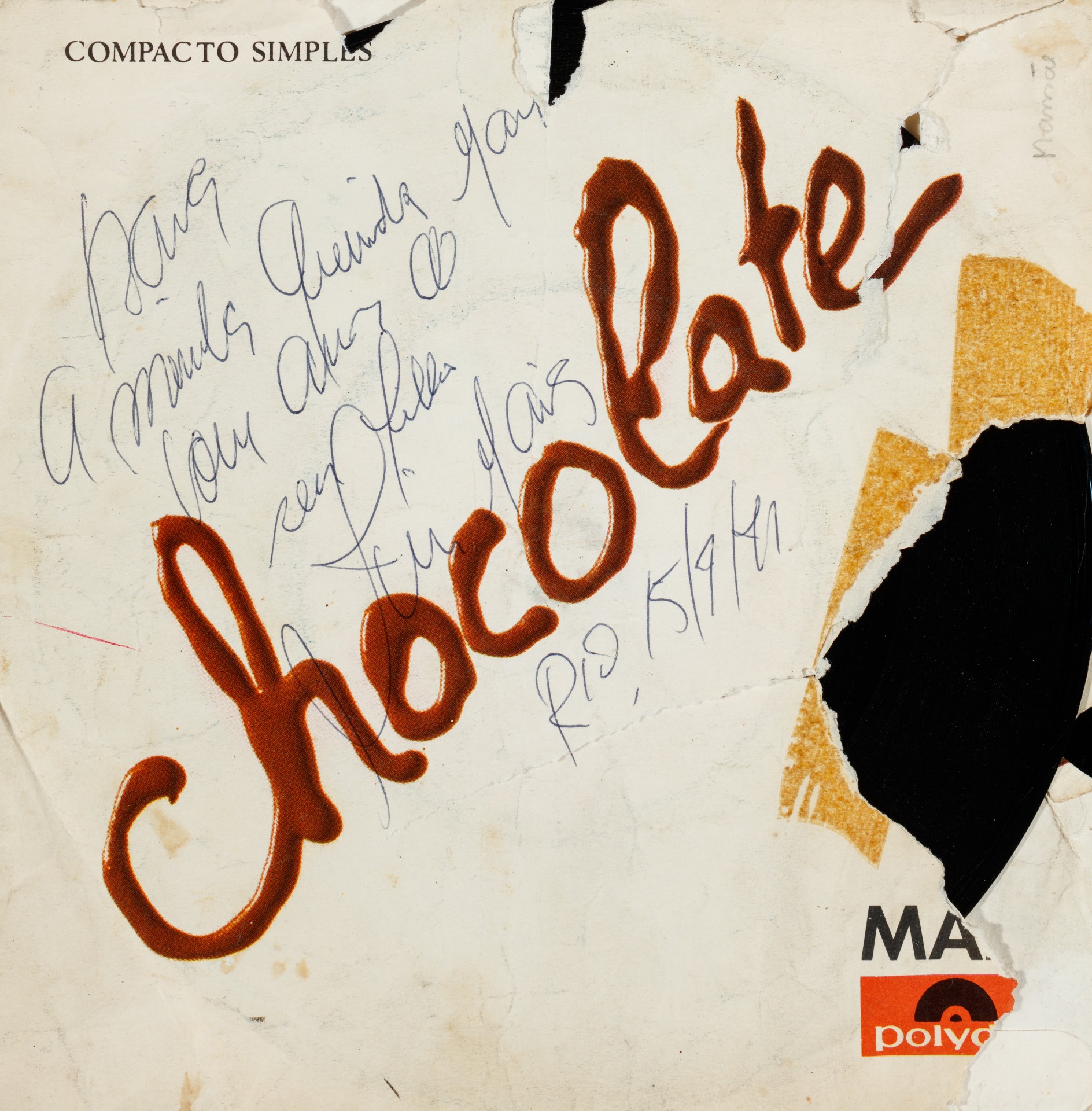 Álbum que Tim Maia autografou para a mãe - Divulgação