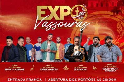 Gratuita, Expo Vassouras 2022 começa nesta quarta-feira