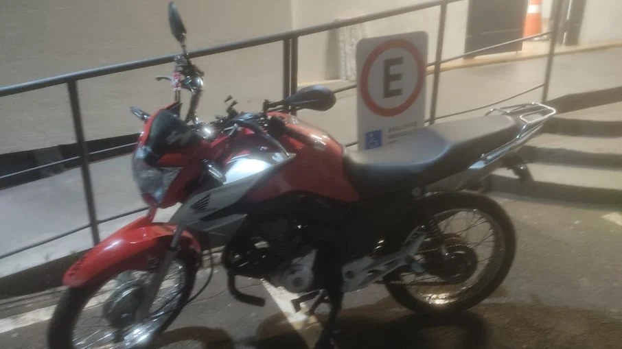 Moto utilizada no roubo
