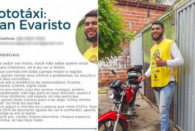 Mototaxista que viralizou nas redes com currículo divertido confessa ter plagiado motorista de aplicativo