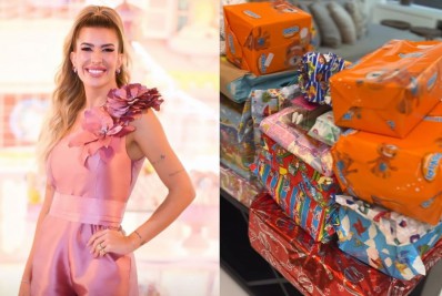 Lorena Improta arrecada presentes para doação em festa de aniversário da filha