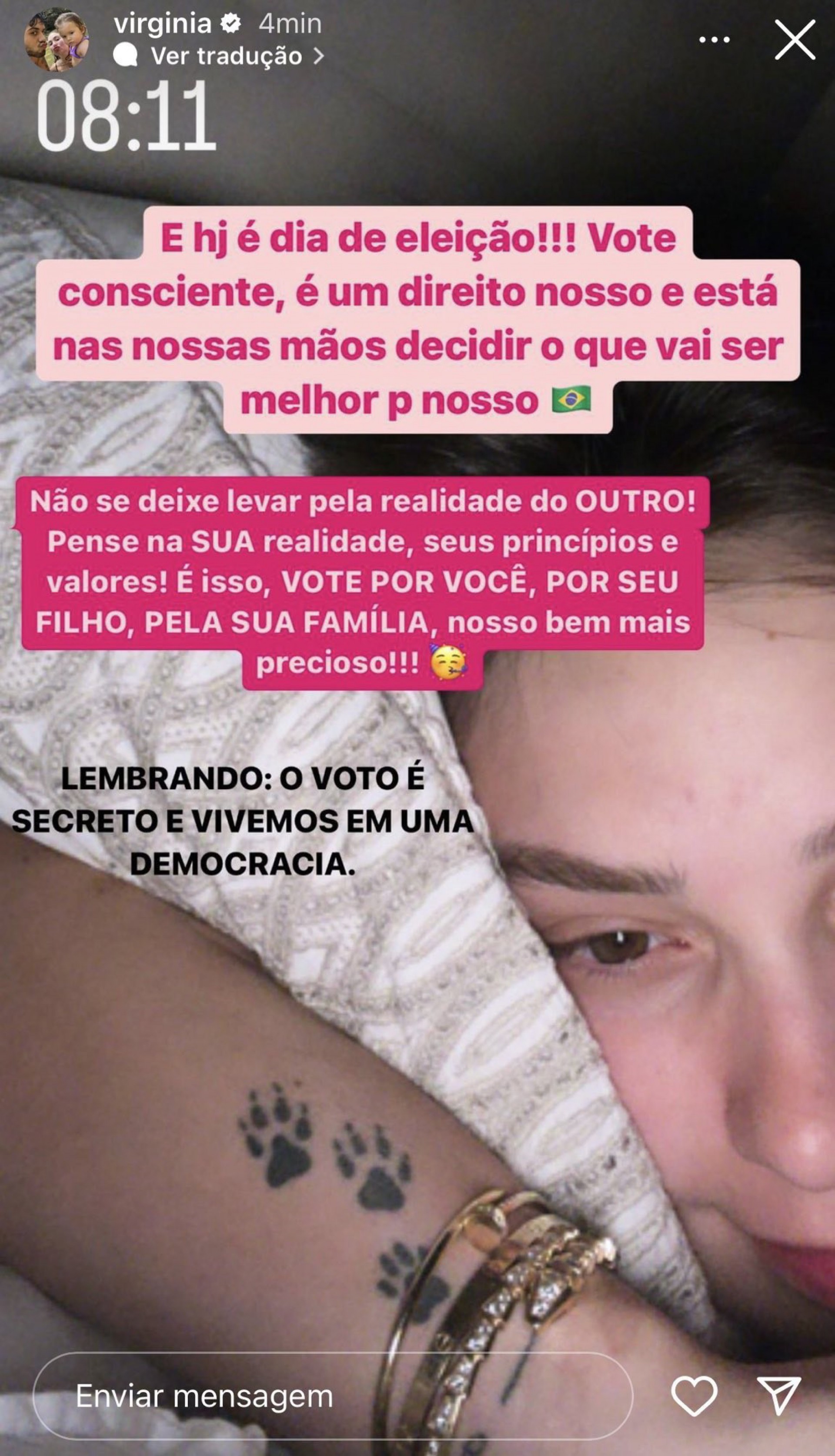 Virgínia Fonseca pede que suas seguidoras votem 'pela família' - Reprodução Internet