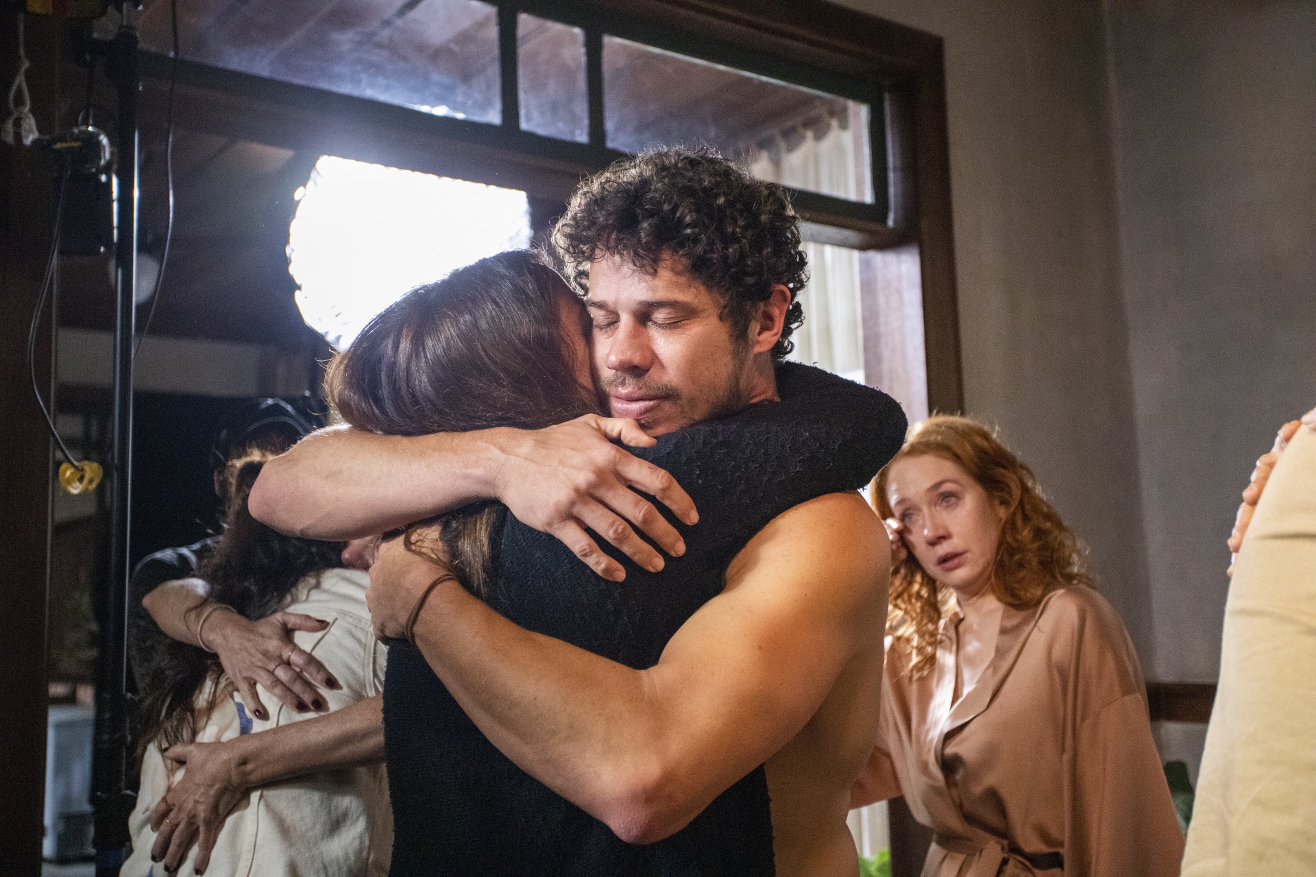 Atores se emocionam ao gravar as últimas cenas de 'Pantanal' - Paulo Belote / TV Globo
