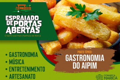 Espraiado de Portas Abertas destaca a gastronomia do aipim neste domingo (09/10)
