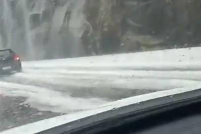 Cidades da Região Serrana são atingidas por temporal com queda de granizo nesta terça-feira