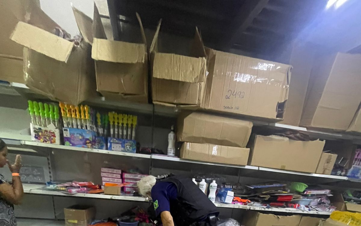 A Operação Chucky, da Receita Federal, combateu o comércio irregular de brinquedos no Centro do Rio - Divulgação / Receita Federal