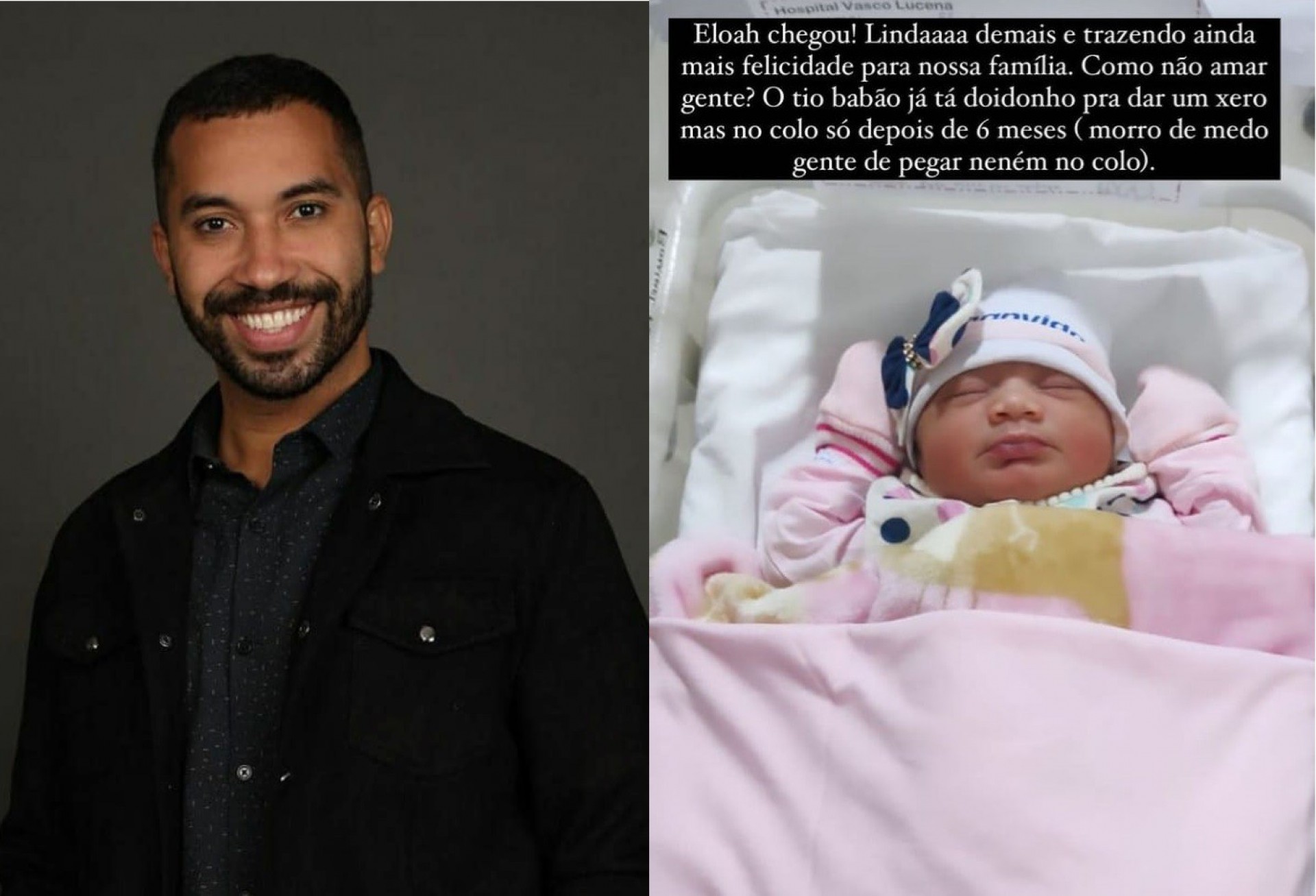 Gil do Vigor anunciou chegada da sobrinha - Reprodução/Instagram