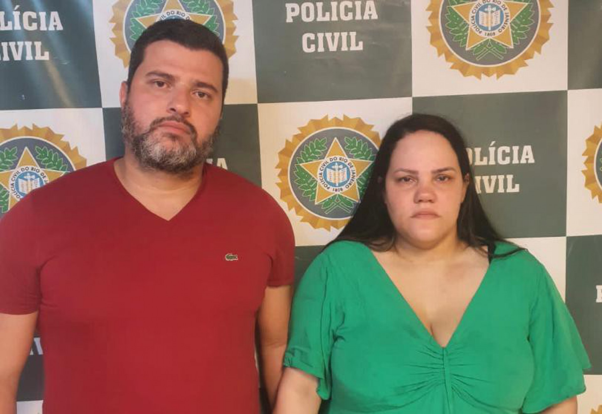 Na foto, o casal de estelionatários, Andreza Gentil Ramirez Barreto e Everton Ribeiro - Polícia Civil