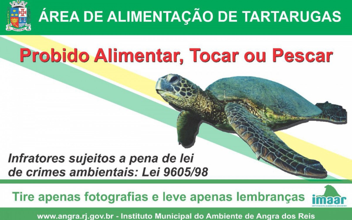 Placas informativas sobre a preserva&ccedil;&atilde;o das tartarugas marinhas.