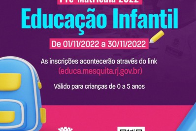 Prefeitura de Mesquita anuncia pré-matrícula para a Educação Infantil de 2023