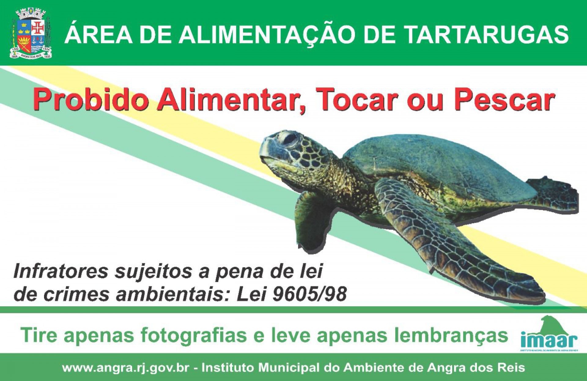 Placas informativas sobre a preserva&ccedil;&atilde;o das tartarugas marinhas. - Divulga&ccedil;&atilde;o/Imaar