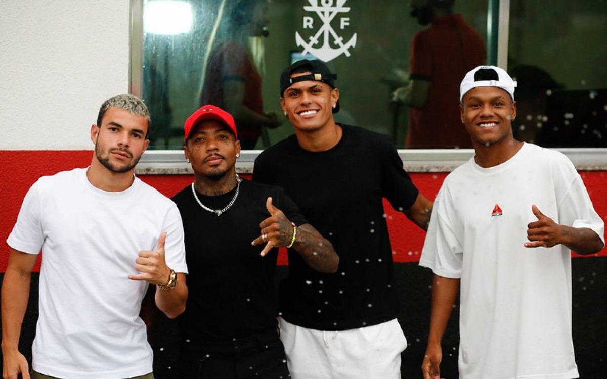Marinho, Matheus França, Mateusão e Daniel Cabral vão à Gávea para assistir jogo do Flamengo sub-20