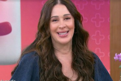 Grávida, Claudia Raia revela sexo e nome do bebê no 'Mais Você'