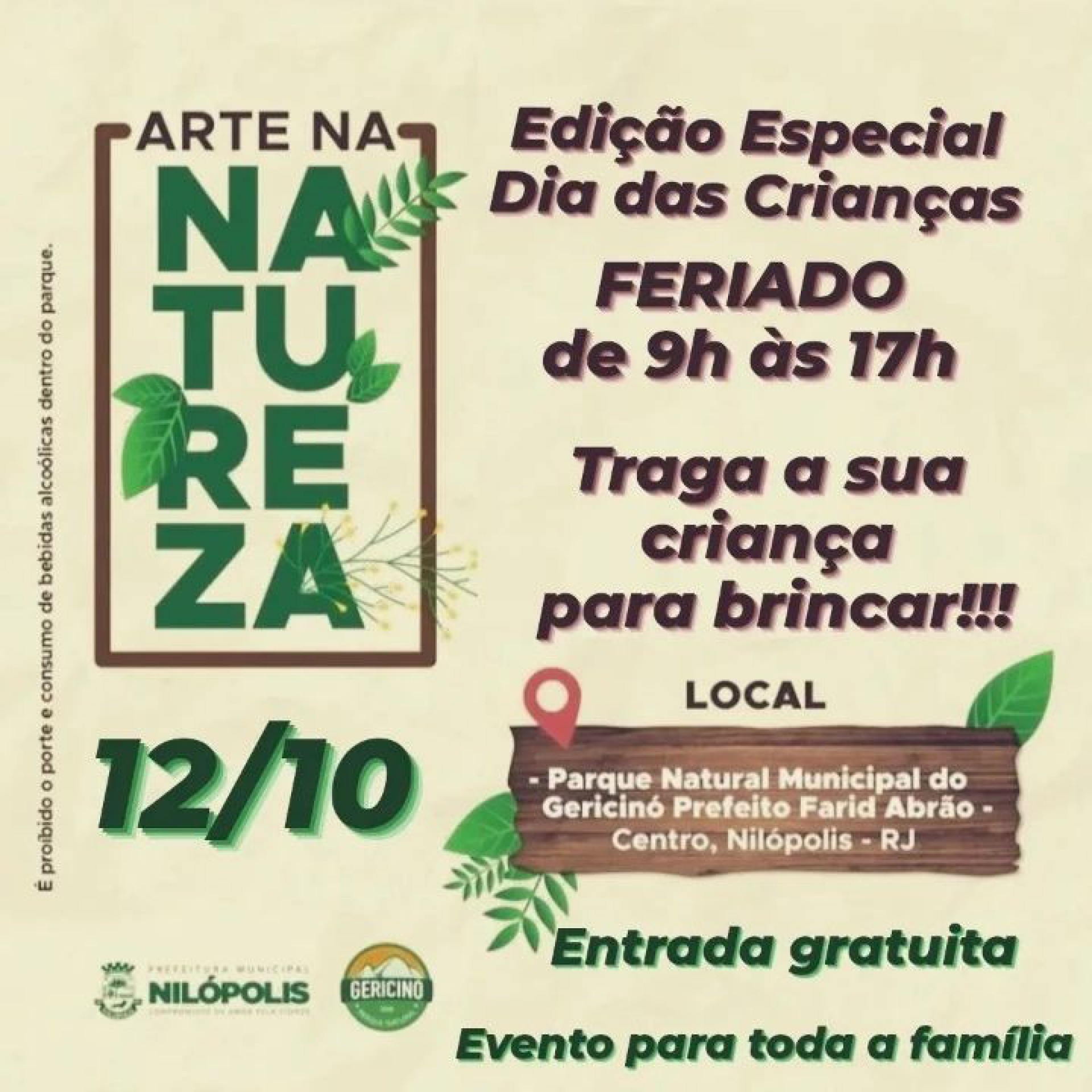 O Projeto Arte na Natureza ter&aacute; uma edi&ccedil;&atilde;o especial no Dia das Crian&ccedil;as - Divulga&ccedil;&atilde;o