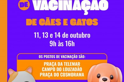 Campanha de Vacinação Antirrábica de cães e gatos em Mesquita