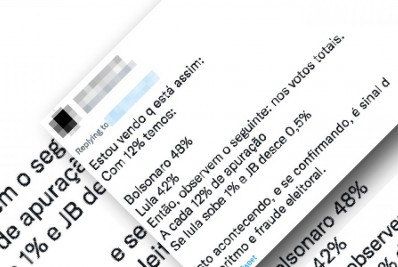 É falso que totalização de votos a cada 12% indique fraude no 1º turno das eleições