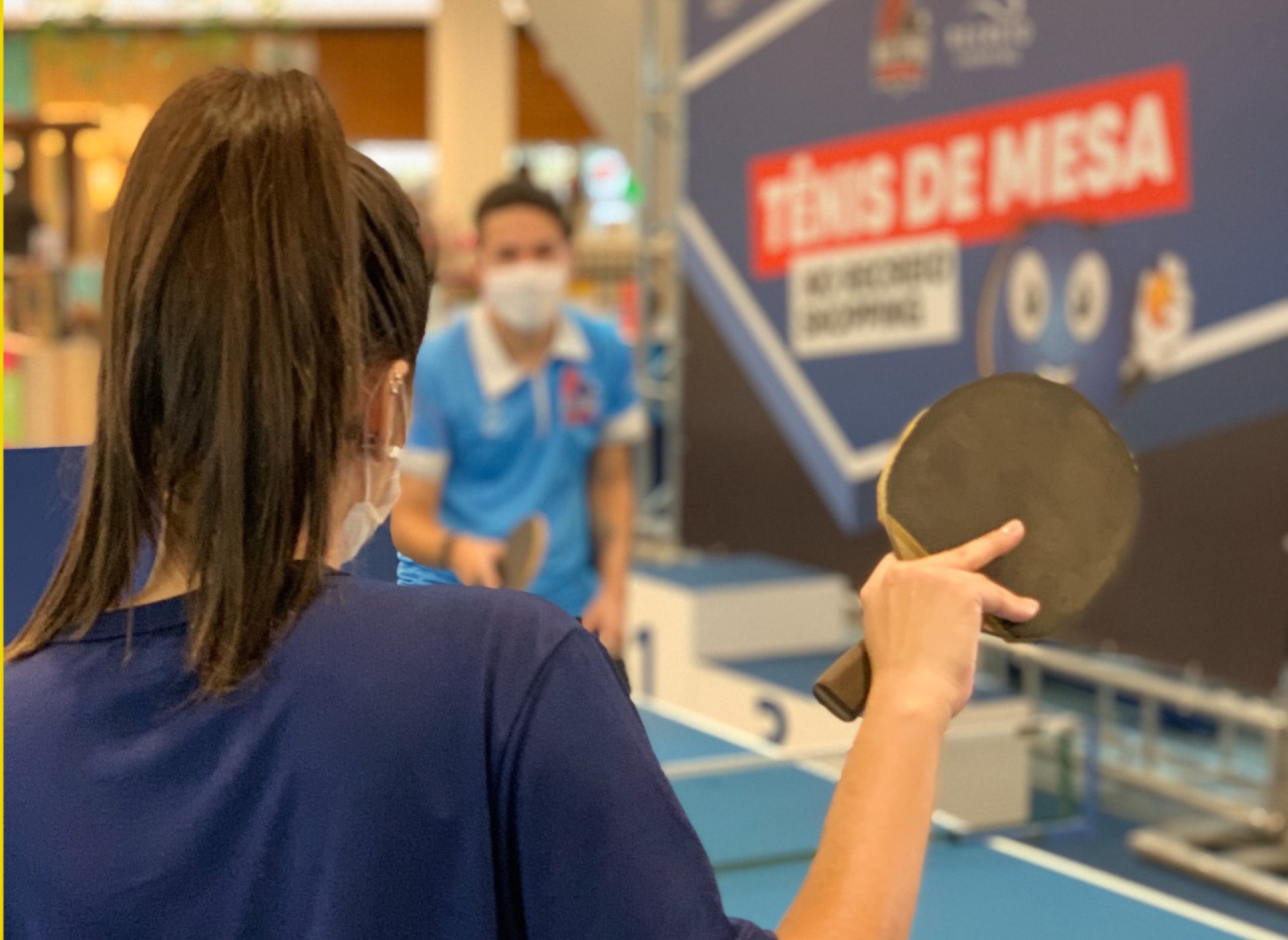 Recreio Shopping promove aula gratuita de tênis de mesa  -  Divulgação 