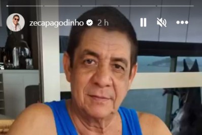 No dia das crianças, Zeca Pagodinho compartilha cliques ao lado dos netos