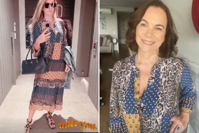 Ticiane Pinheiro surge com roupa que era de mãe de Cesar Tralli: 'Vestido sogrinha'