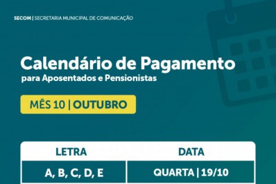 Veja calendário de pagamento de outubro do Fundo de Previdência de Barra do Piraí