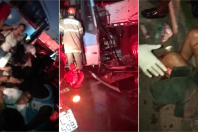 Acidente na BR-101 deixa 20 pessoas feridas