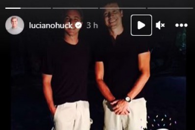 Luciano Huck celebra aniversario de Rodrigo Faro com clique de sunga