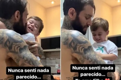 Lucas Lucco compartilha momento fofo com filho nas redes sociais: 'Te amo'