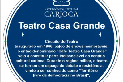 Teatro Casa Grande recebe o título de Patrimônio Cultural do Rio