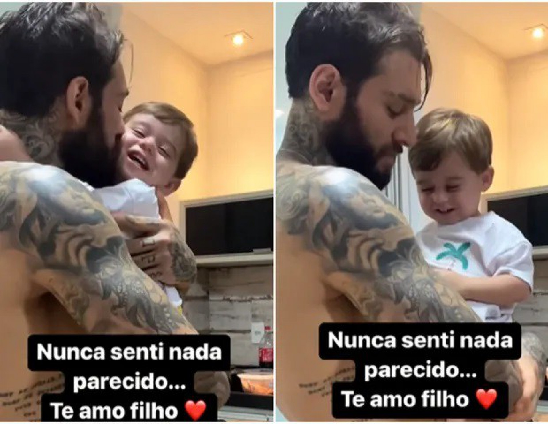 Lucas Lucco protagoniza momento fofo com filho e recebe elogios na web - Reprodução / Instagram