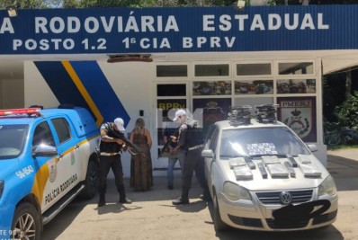 BPRv prende casal transportando drogas com destino a Cabo Frio