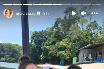 Vivian Amorim e Ana Clara levam Malu para conhecer igarapé 