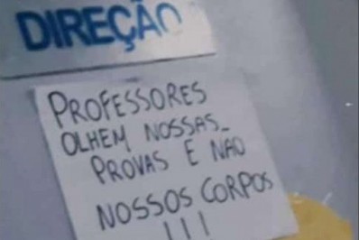 Alunos protestam contra assédio de professor em escola da Zona Norte