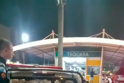 Agentes do BRT Seguro prendem três homens e apreendem dois adolescentes por vandalismo