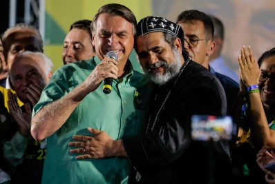 Bolsonaro e Tarcísio Freitas participam de comício com apoiadores em SP