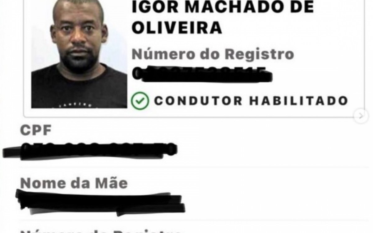 Suspeito pelo crime foi identificado como Igor Machado de Oliveira