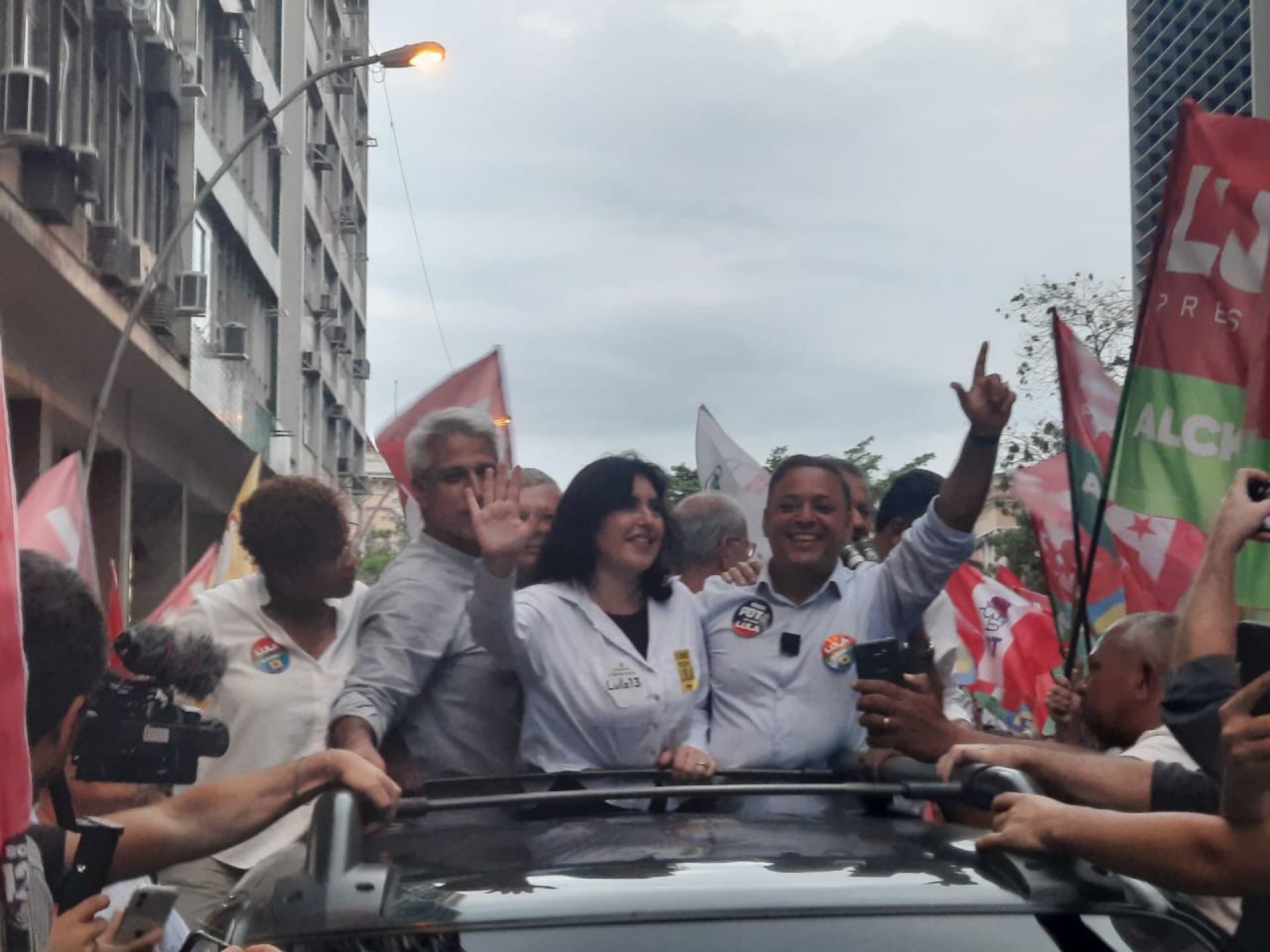 A senadora Simone Tebet participa de ato pró-Lula em Niterói - Karilayn Areias