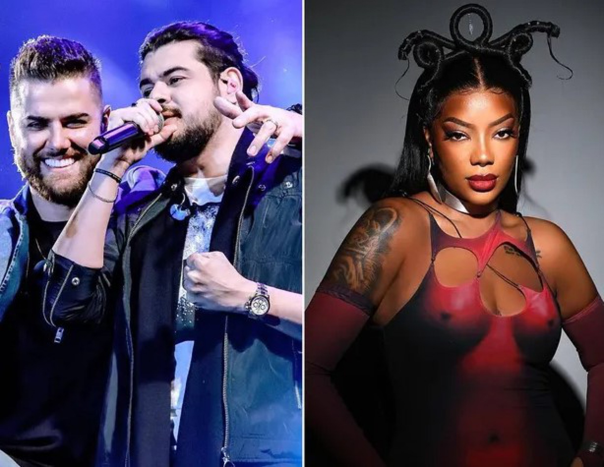 A dupla sertaneja Zé Neto e Cristiano e a cantora Ludmilla  - Reprodução/Instagram