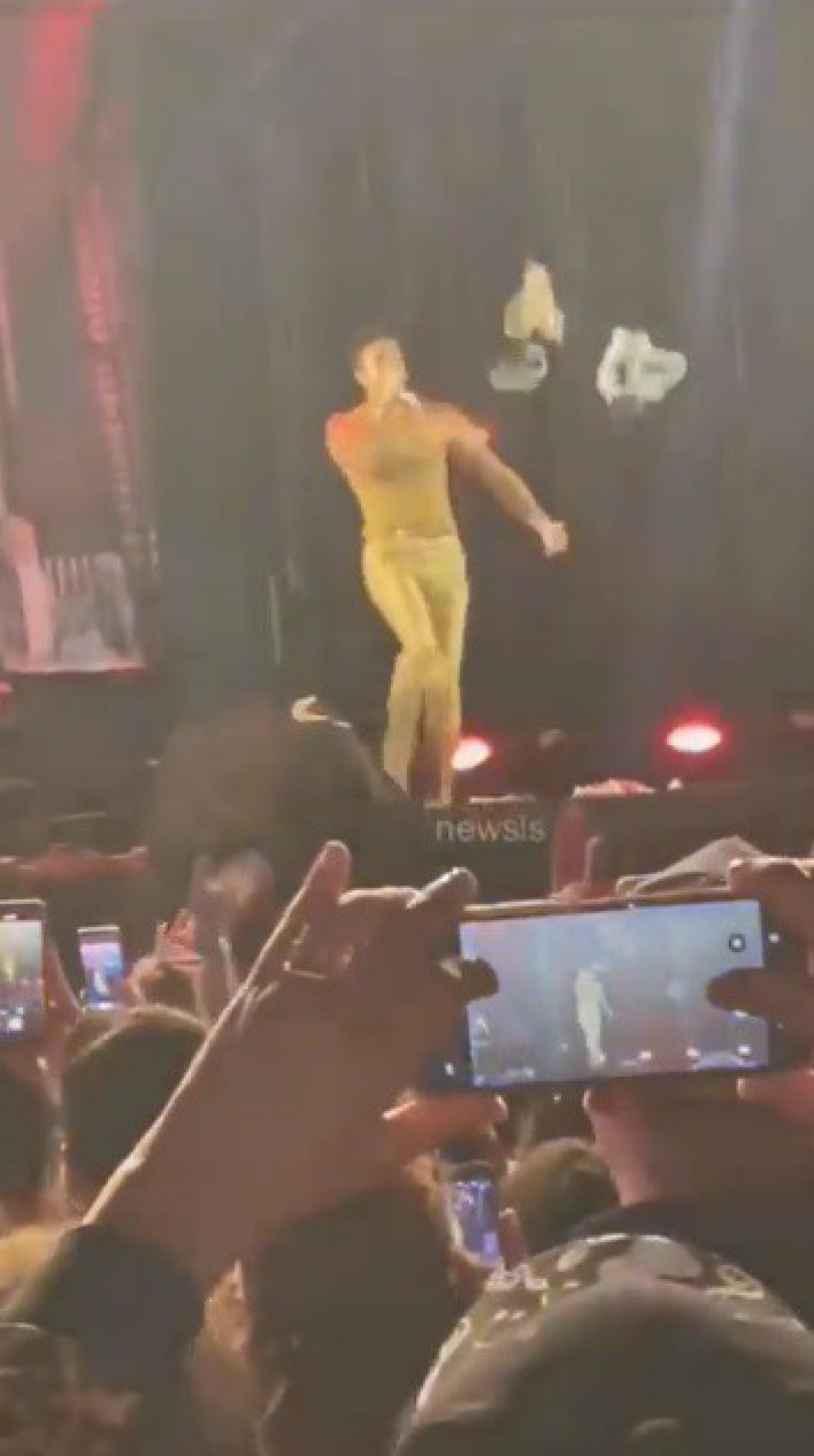 Luan Santana recebe 'chuva' de calcinhas no palco de show - Reprodução Internet