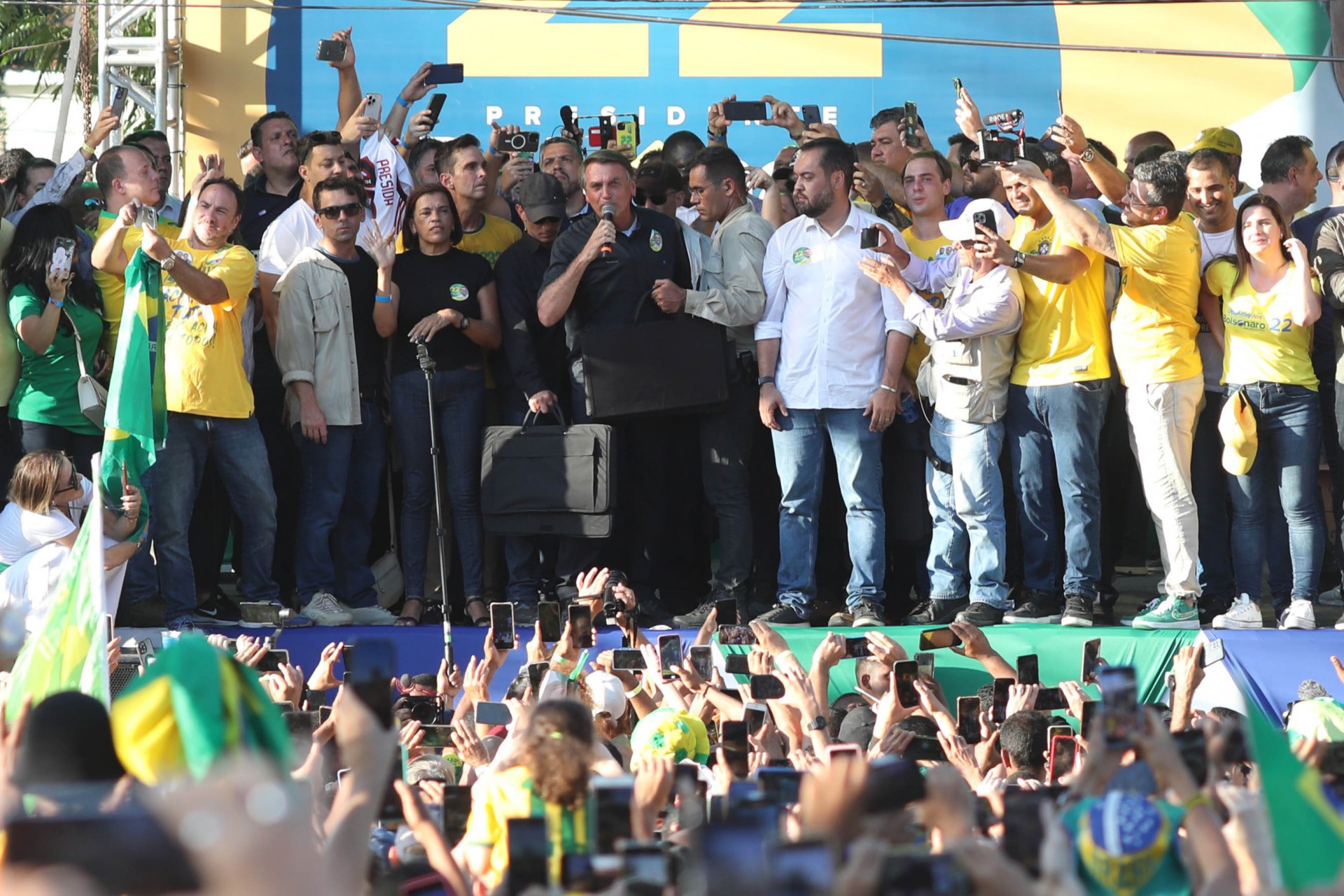 Comício do Presidente Jair Bolsonaro em Campo Grande.  - Pedro Ivo/ Agência O Dia