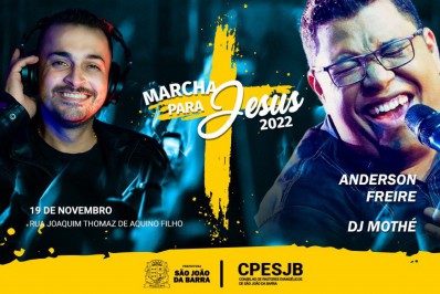 Marcha para Jesus Cristo com proposta de mobilizar população em orações pela paz e harmonia